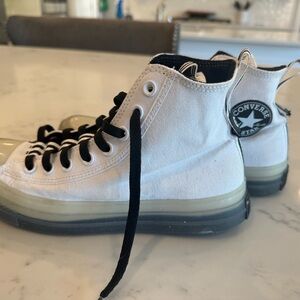 Converse White and Black High-Top Sneakers